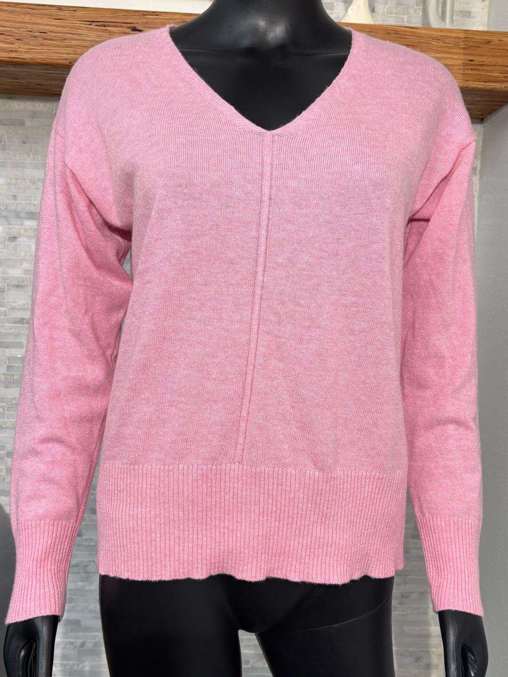 Bianco & Blu Pink Cashmere Silk Wool Blend Knit Sweater Size M Italy